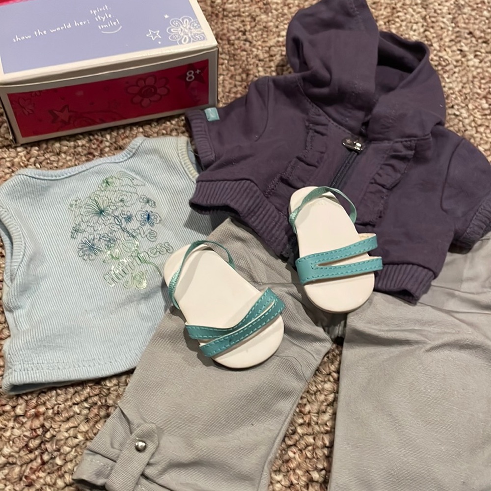 American Girl Ruffled Hoodie Outfit
